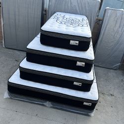 Queen Size Mattress Pillow Top 12” Thick.    All Sizes Available.    Same Day Delivery.    