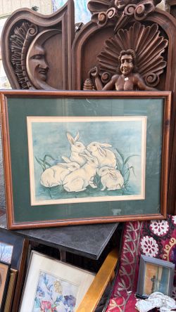 1983 Vintage bunny rabbit signed and numbered