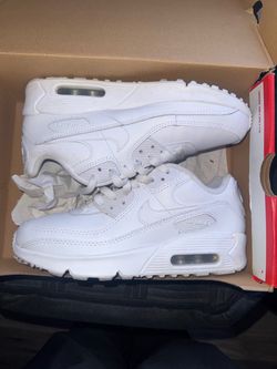 Nike Air Max 90 White Leather Sneakers