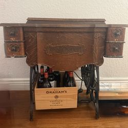 Vintage Sewing Machine Table 