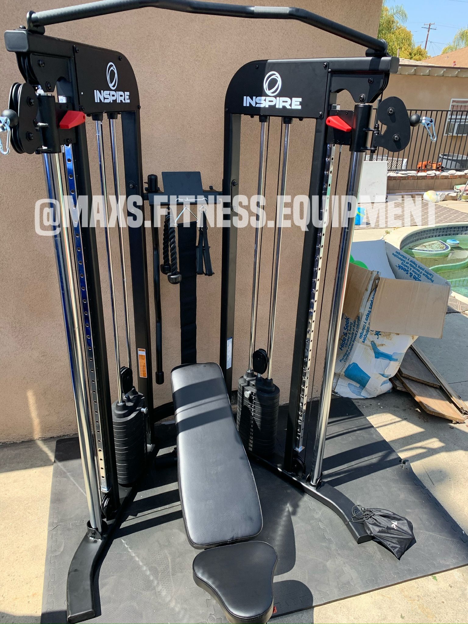 NEW INSPIRE FTX FUNCTIONAL TRAINER WITH ATTACHMENTS