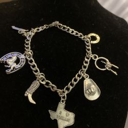 I Love Texas Charm Bracelet