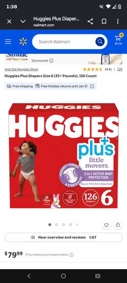 Huggies Diapers Little Movers size 6