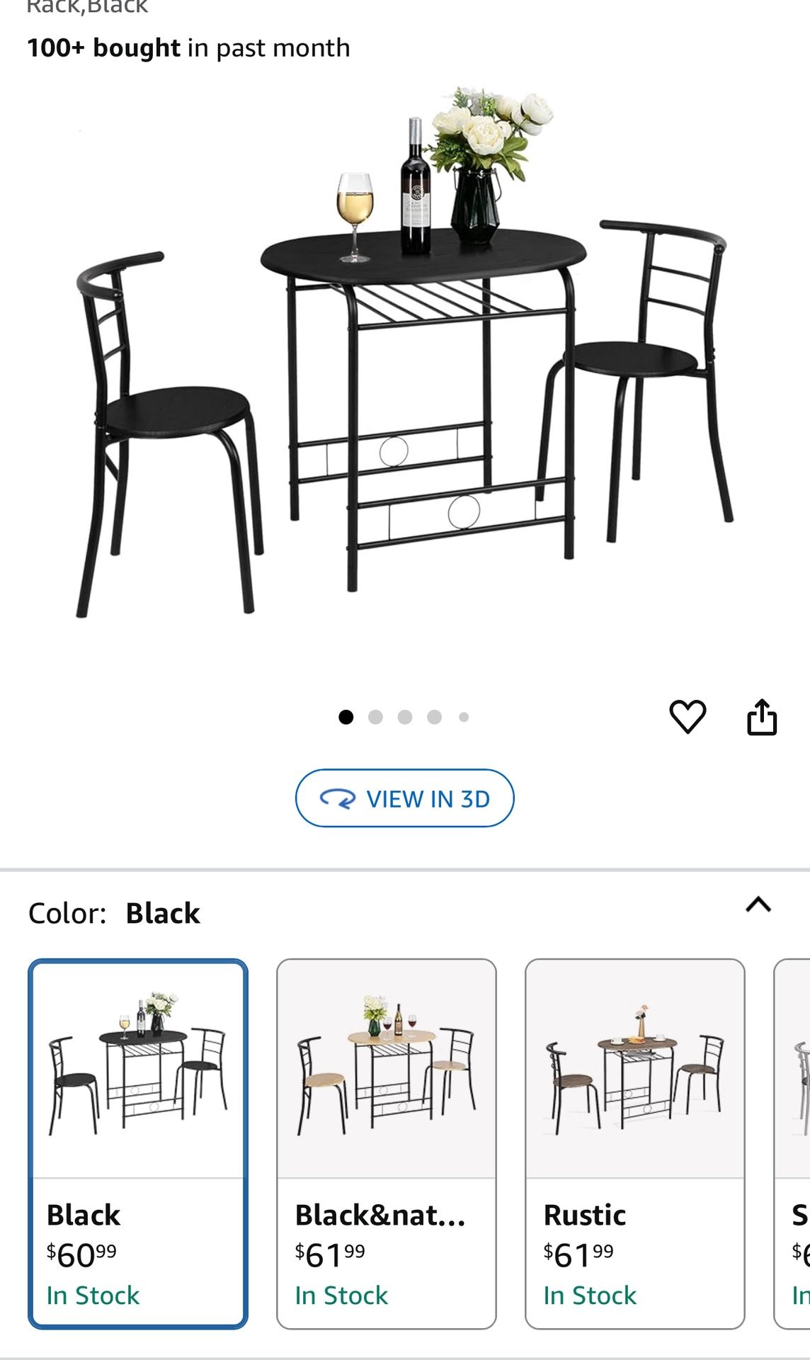 3 Piece Dining Set