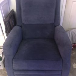 Navy Blue Reclining Chair For Sale (Great Condition And Very Comfortable) 