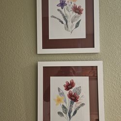 Now Only $10 For The Set Of 2 Beautiful Minimalist Print Water Color Artworks.  New, Never Used.