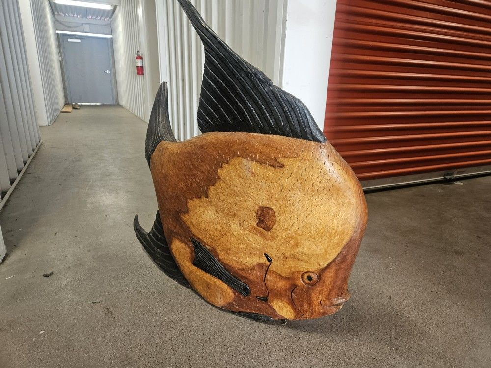 Wood Crafted Wood Fish