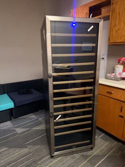 Large Stainless Steel Wine Cooler Refrigerator