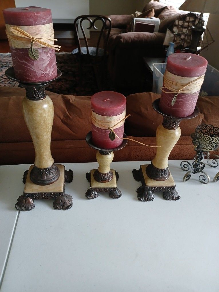 Candle Holder With Candles