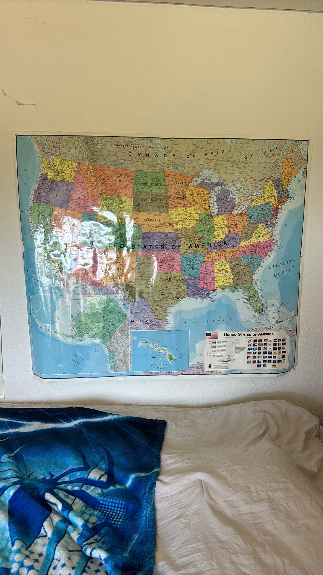 VINTAGE LAMINATED MAP
