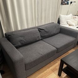 Charcoal Gray West Elm Sofa