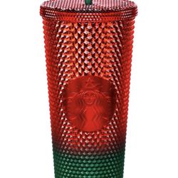 Disney Starbucks Travel Tumbler - Christmas 2022 Red And Green
