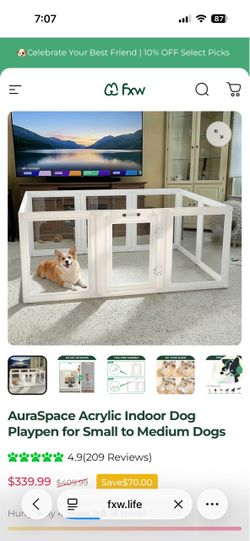 Clear acrylic playpen