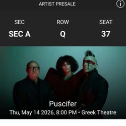 Puscifer 2026 Greek Theatre