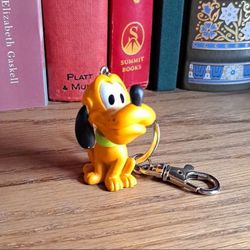 NWOT Authentic Disneyland Disney Pluto bobblehead swivel clip key ring keychain