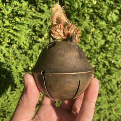 Large vintage bronze cowbell goat bell