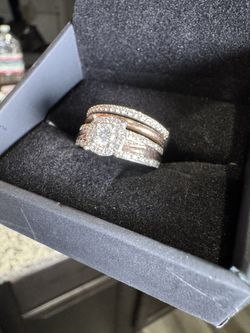 Rose Gold Wedding Ring And Band