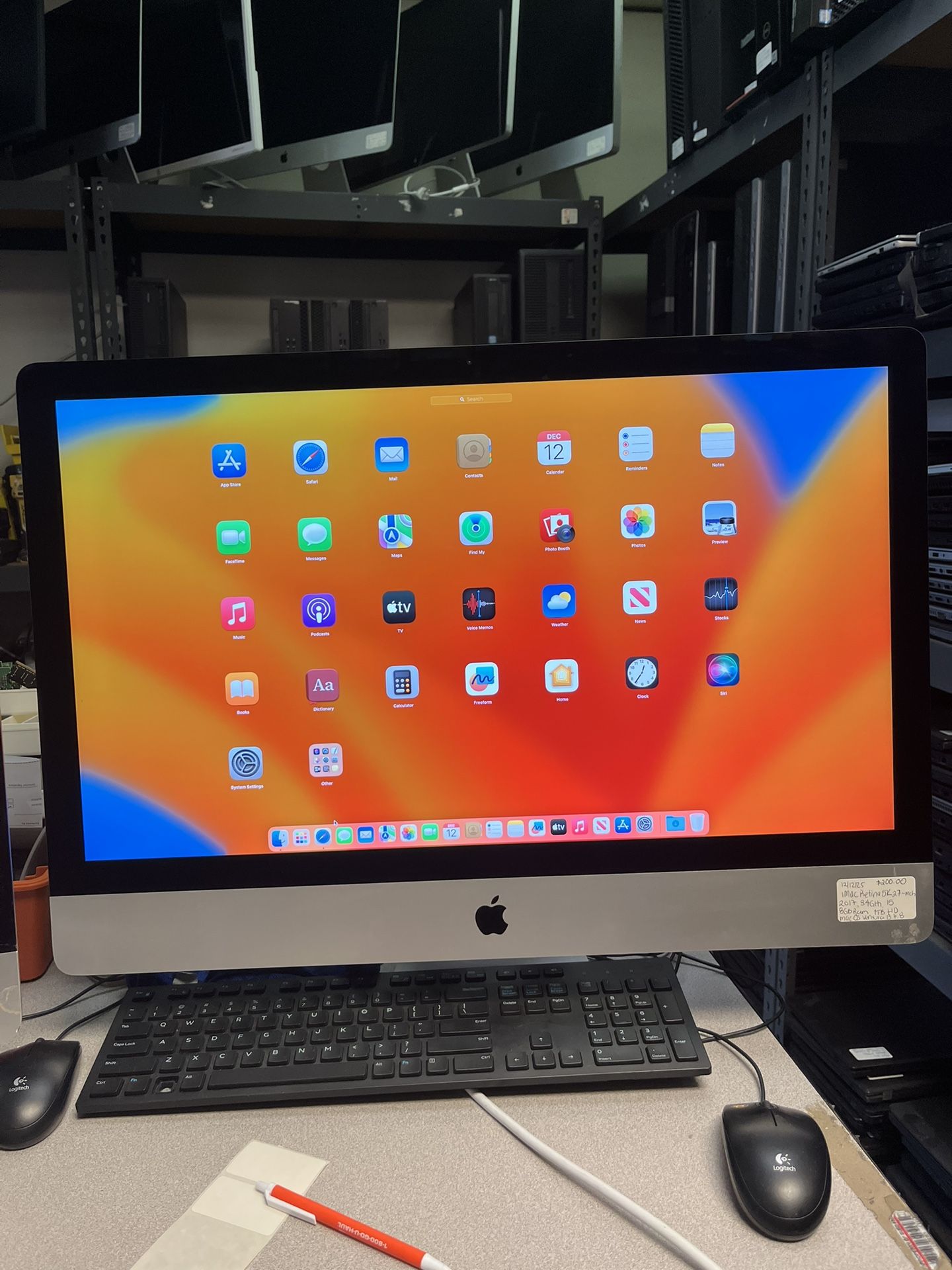 iMac retina 5K 27-inch 2017 I5-3.4ghz 8GB RAM 1TB HD macOS ventura 13.7.8 Nothing wrong.