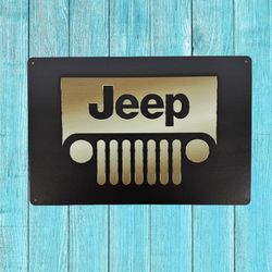 Jeep Vintage Style Antique Collectible Tin Metal Sign Wall Decor