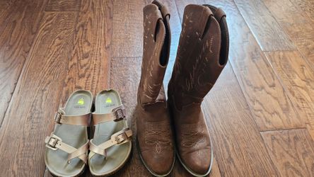 Girls size 3M boots and sandals
