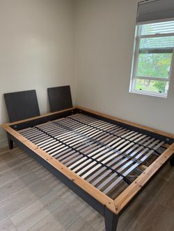 Full size wood bed frame