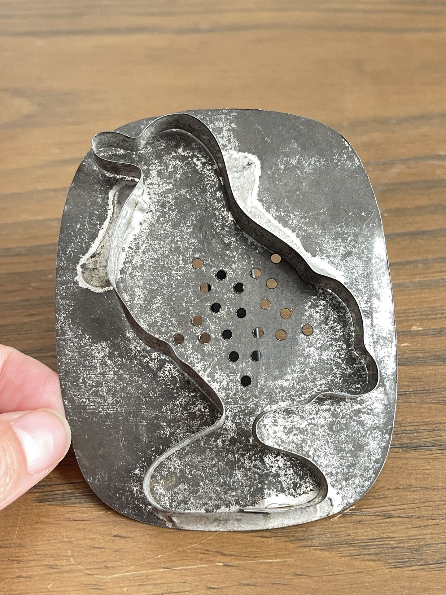 Primitive Antique Tinsmith Tin goose Cookie Cutter 4" x 3"