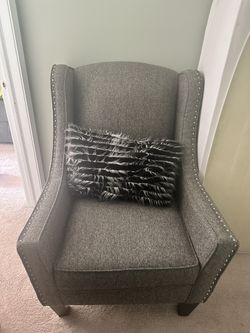 Grey accent chair