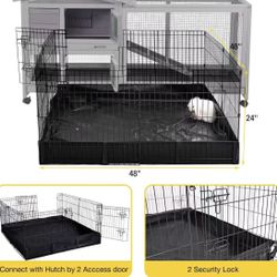 😀 Aivituvin AIR71 Rabbit Playpen Pet Pen Small Animal Cage with Waterproof Liner - Extension Playpen,