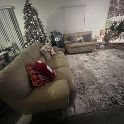 Genuine Leather Sofa and loveseat