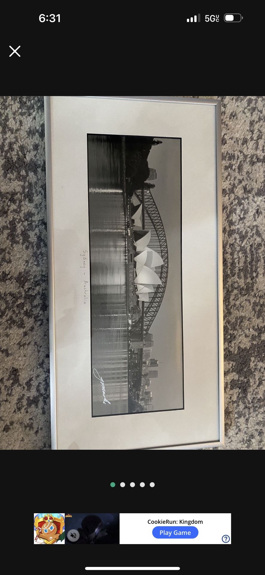 Large Signed/ Autographed Photography From Sydney Australia
