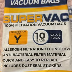 Y Type 100% Filtration Vacuum bags