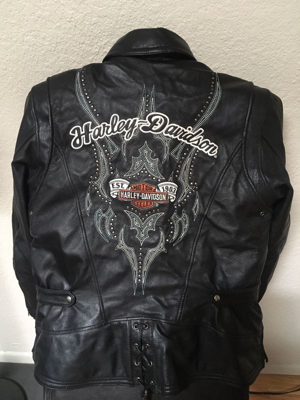 Women’s Harley Davidson Leather Motorcycle Jacket - women’s 1W for Sale ...