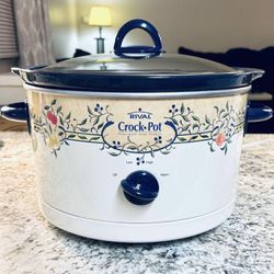 RIVAL 5QT Vintage Ceramic Crockpot Slow cooker 