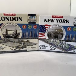 The City of London, New York 4D CityScape History Over Time Jigsaw Puzzle Sealed