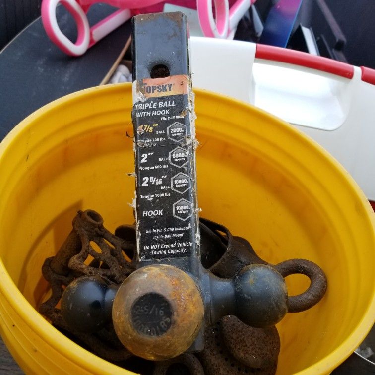 2 Inch Hitch 3 Balls And 1 Hook