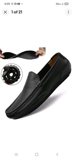 Genuine Leather Casual Soft Moccasins Breathable Slip on for Men