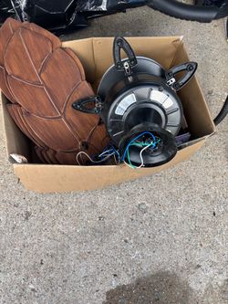 Ceiling Fan Motor and Wood Blades