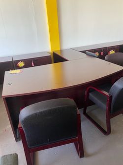 Executive desk l shape mahogany 72’x90”