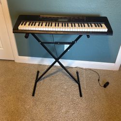 Casio keyboard with stand