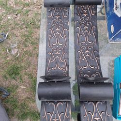 Decorative metal wall candle sconces