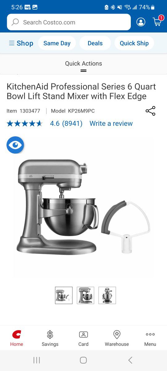 KitchenAid Professional Series 6 Quart Bowl Lift Stand Mixer with Flex Edge  for Sale in Long Beach, CA - OfferUp
