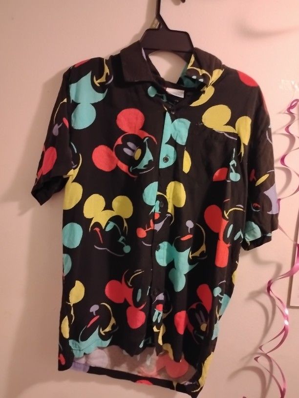 New Mickey Mouse Shirt Button Down