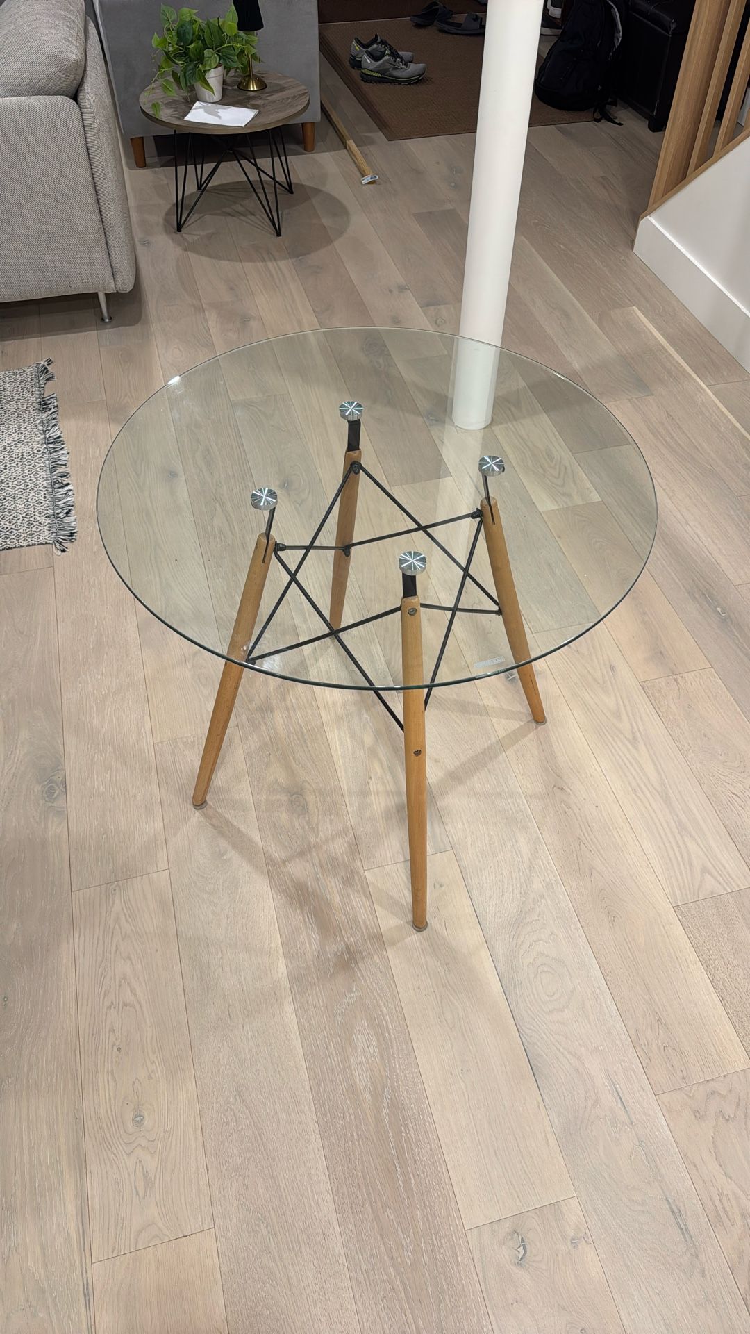 Round Glass Table For Living/Dining room