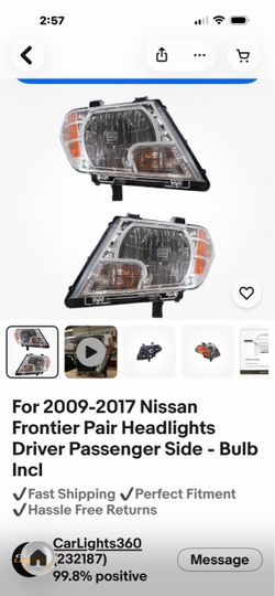 2009-2017 Nissan Frontier Headlight Pair