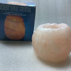 Salt Crystal Candle Holder