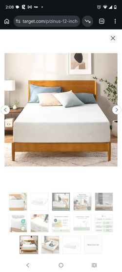 Like New! Zinus 12" Green Tea Memory Foam Mattress – Full Size – $95