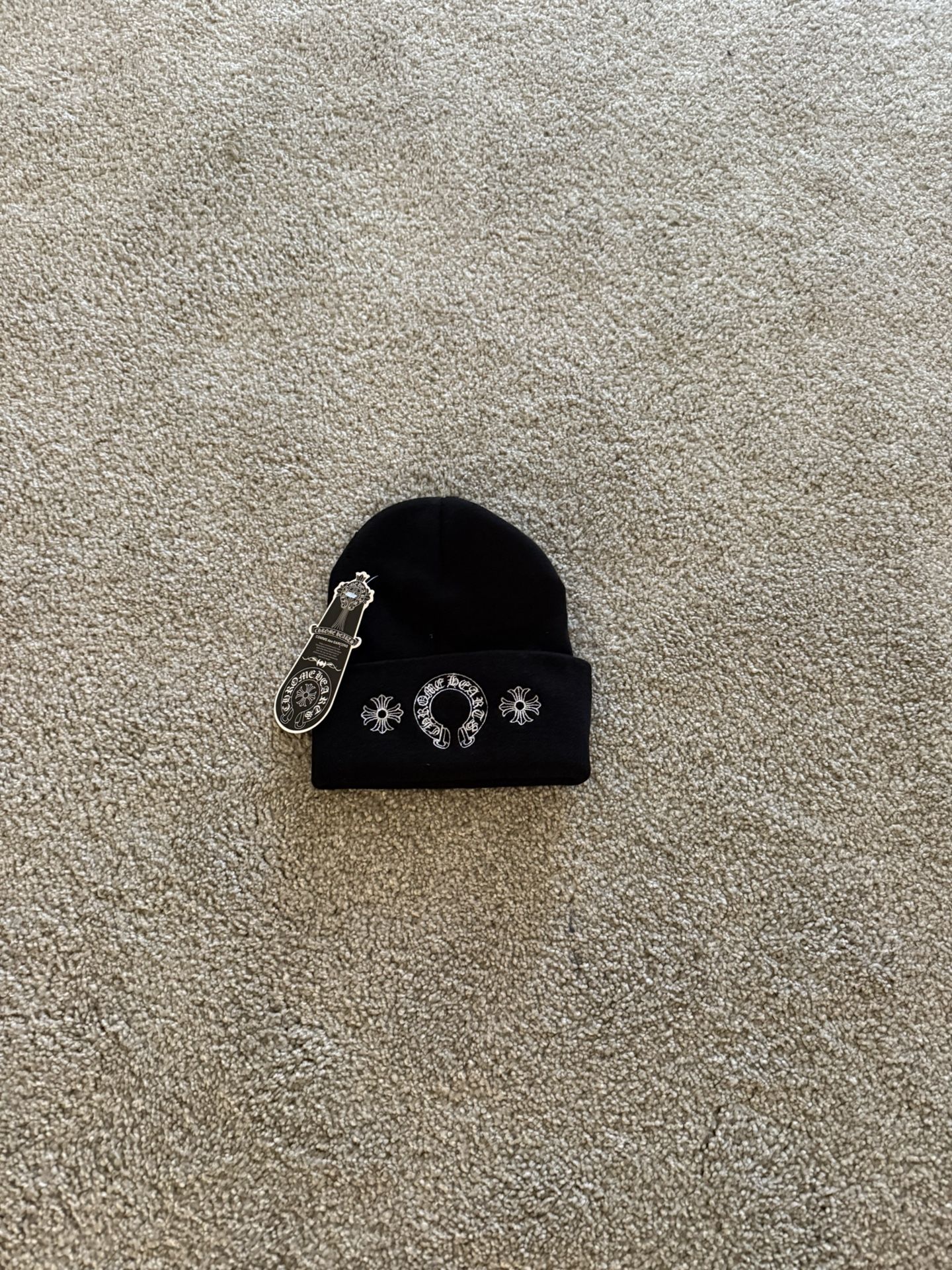 Chrome heart beanie