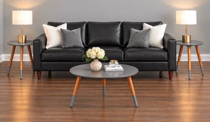 New 3 Piece Coffee and Side End Table Set Gray