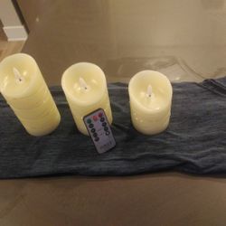 Ivory LED Flameless Candle With Embedded Starstring