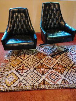 Vintage furniture black leather